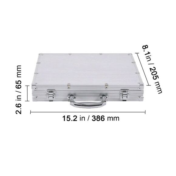 300-Piece Poker Chip Set with Aluminum Case Cards 10 Gram Casino Chips AND DECK - Picture 4 of 7